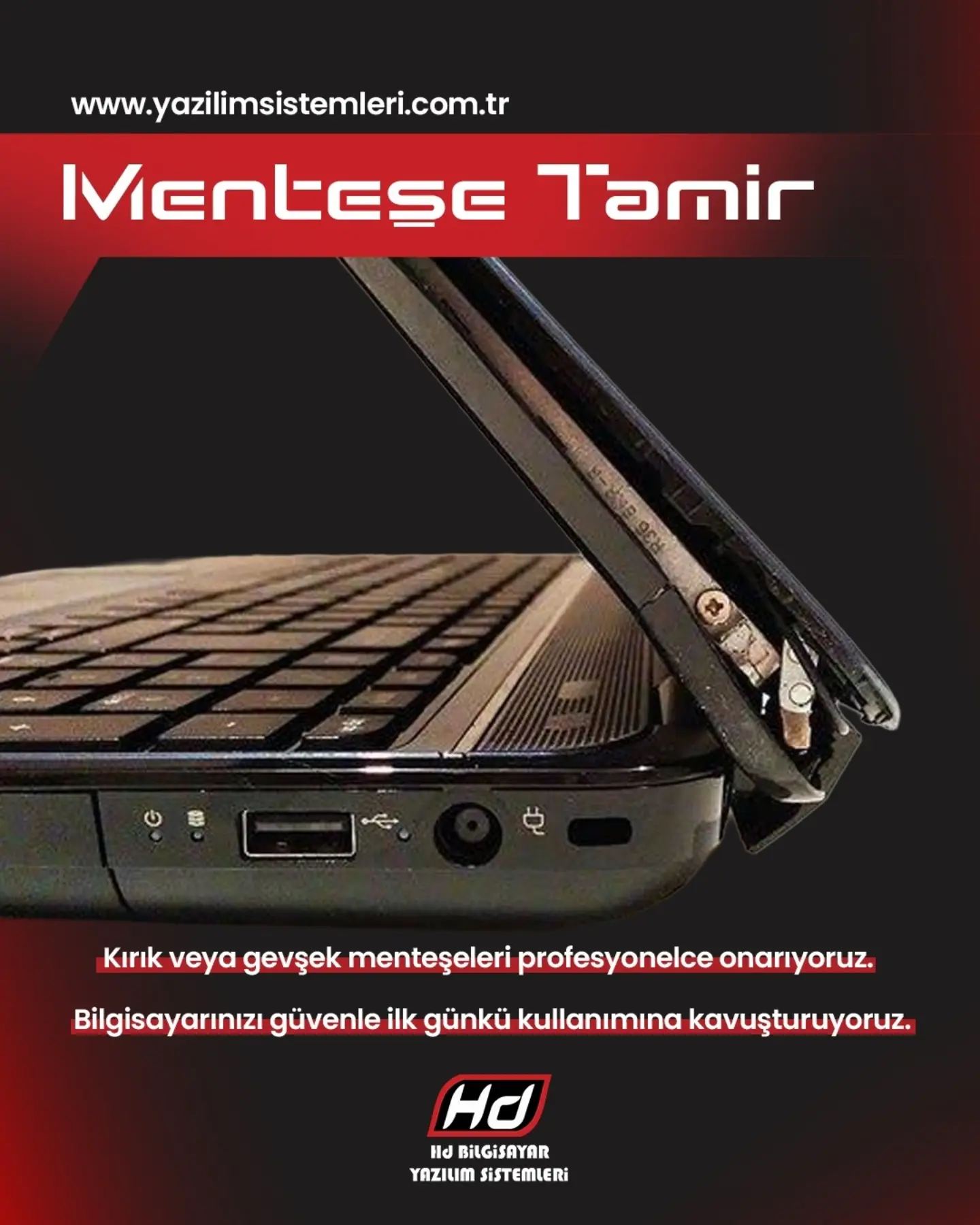 laptop menteşe tamiri