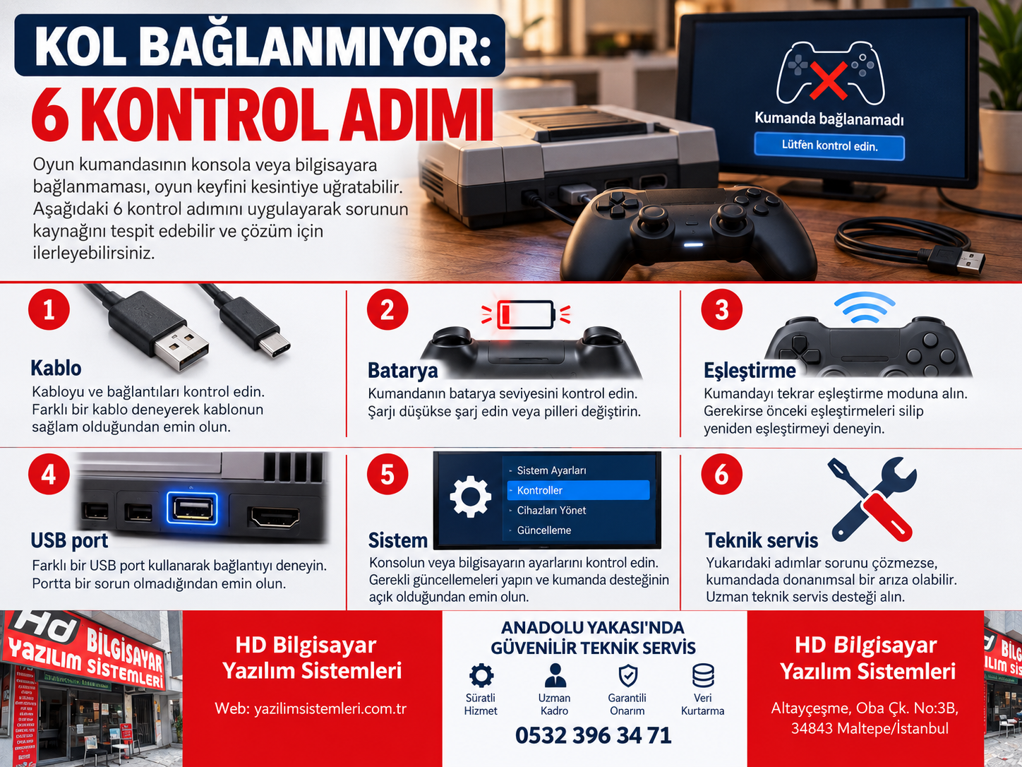 playstation 3 kol bağlanmıyor genel kontrol görseli