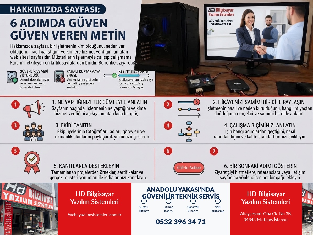 Hakkımızda Sayfası: 6 Adımda Güven Veren Metin